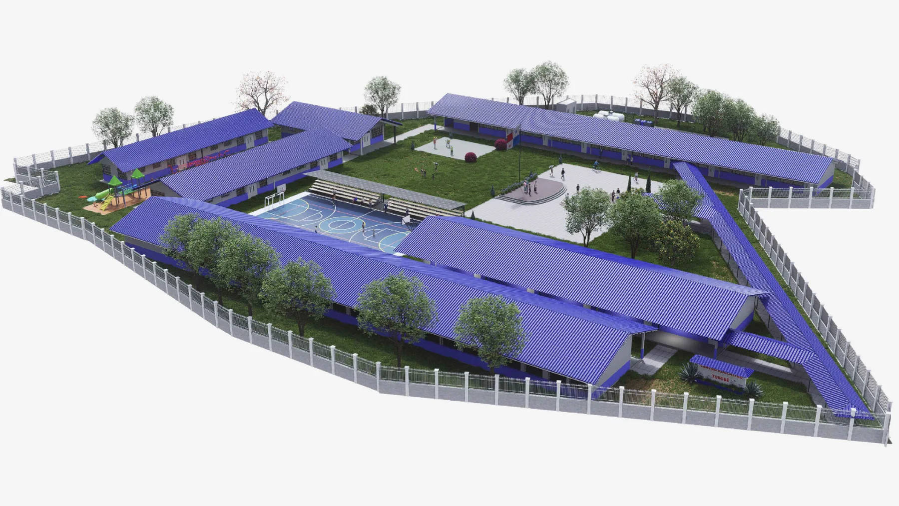 Centro Educativo Tobobé, vista 2 (render)